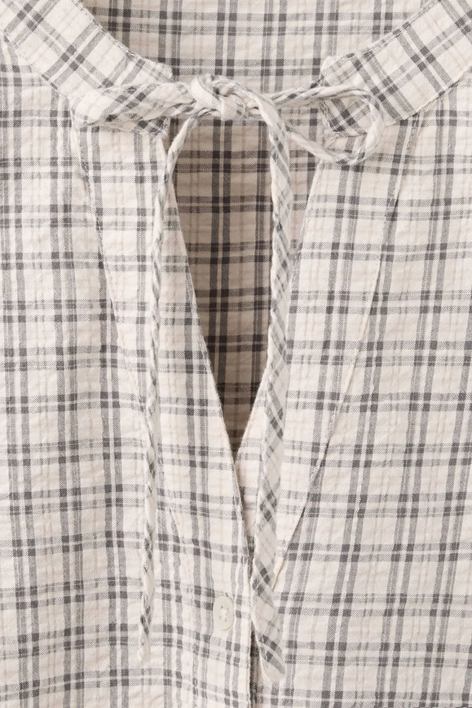 Mango Teen geruite blouse ecru, foto 6
