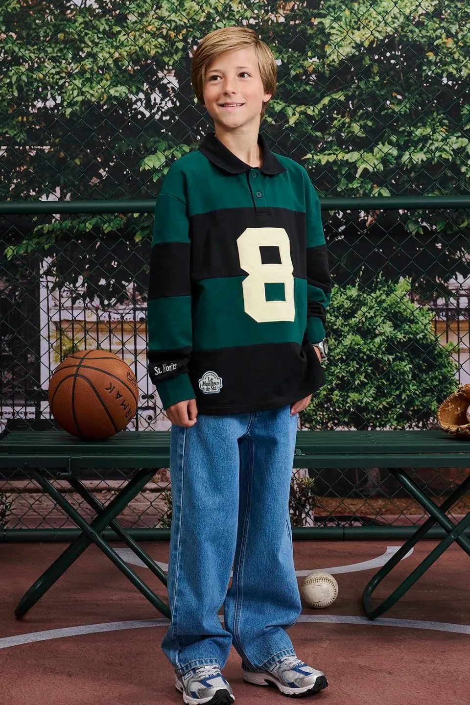 Z8 kids sweater Booker donkergroen/zwart, foto 4
