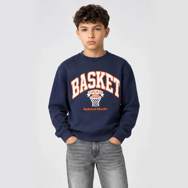 Cars sweater met print - marineblauw
