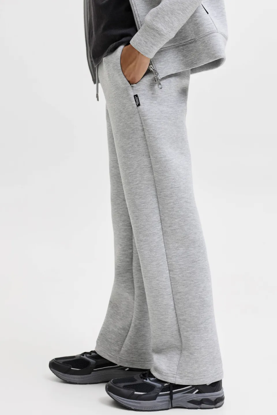 Jack & Jones scuba joggingbroek lichtgrijs melange, foto 4