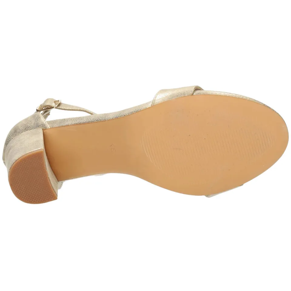 POSH by Poelman Laurie imitatieleren sandalettes met blokhak - goud, foto 7