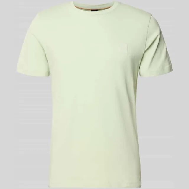 Boss Regular fit T-shirt van puur katoen model 'TALES' open green, foto 2