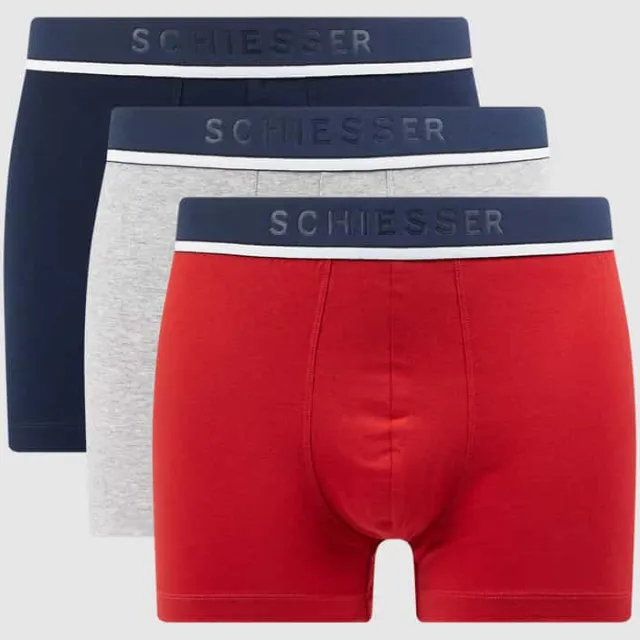 Schiesser Boxershort met stretch in set van 3 rood, foto 2