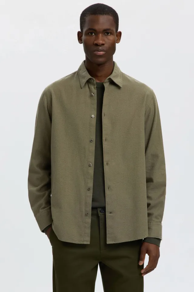 Selected regular fit overhemd - groen