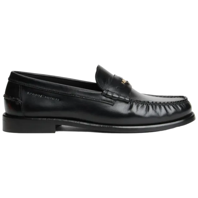 Tommy Hilfiger leren loafers - zwart