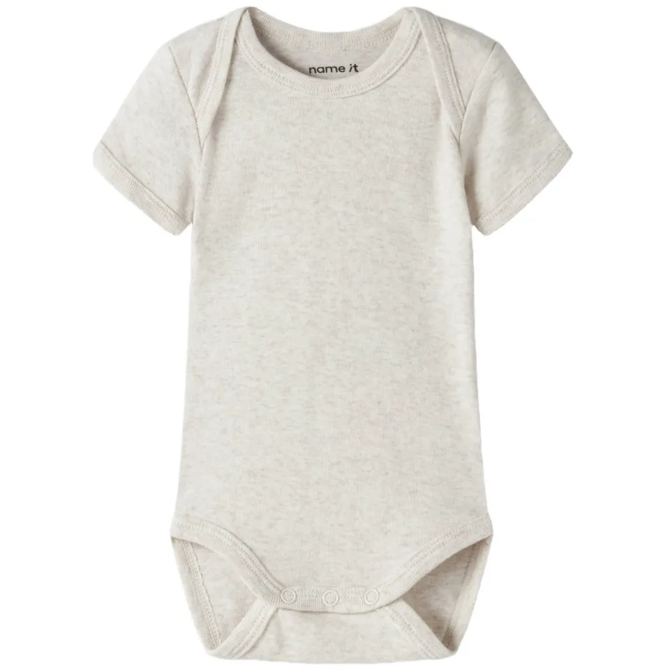NAME IT BABY romper - groen/wit/grijs (set van 3), foto 4