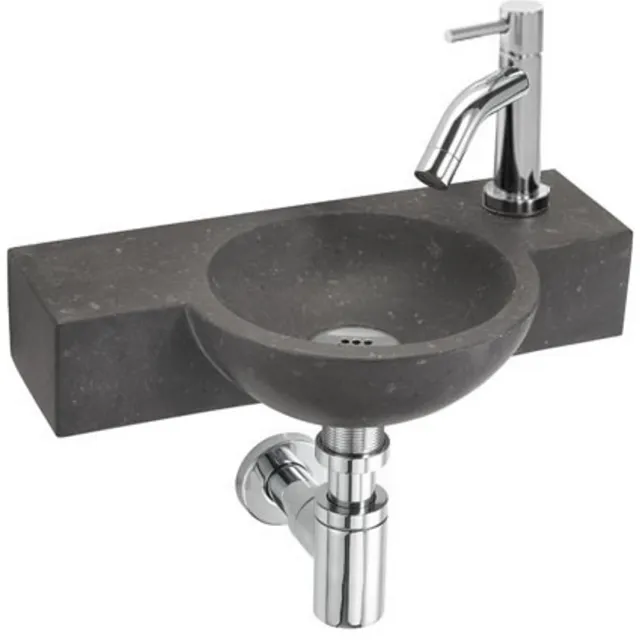Boss & Wessing Basalt fonteinset Minako 40x23x8 cm Zwart tinten