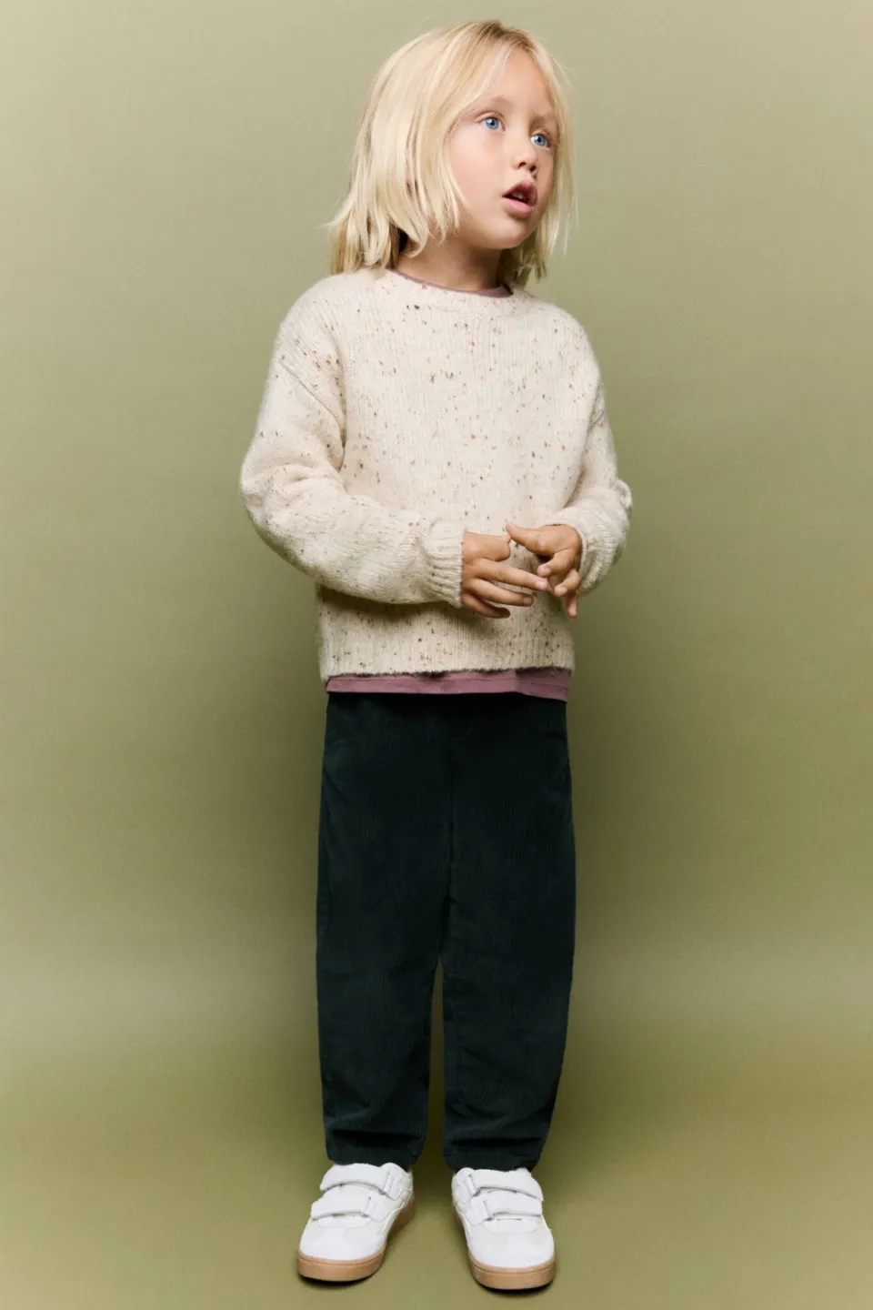 Mango Kids gebreide trui met print - beige, foto 4