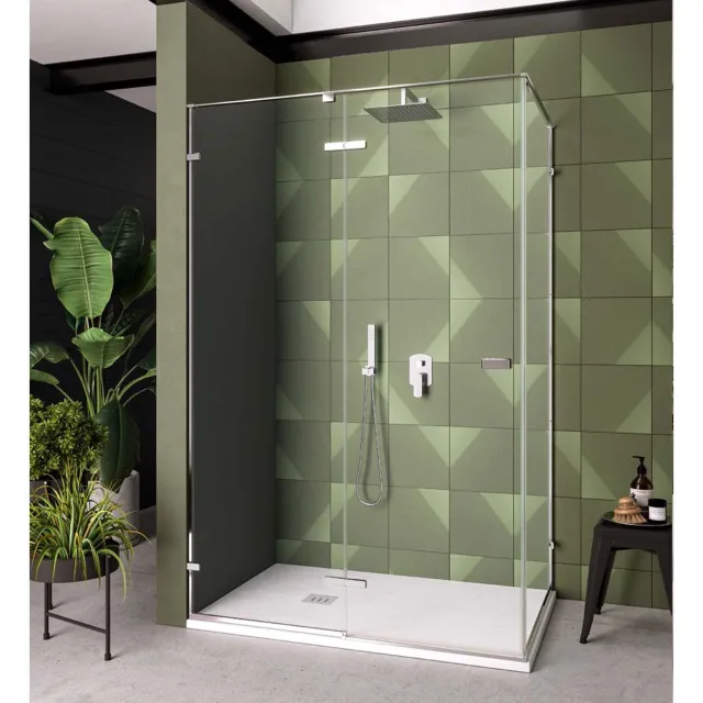 Lacus S. Pietro zijwand aluminium profiel chroom Wit Chroom