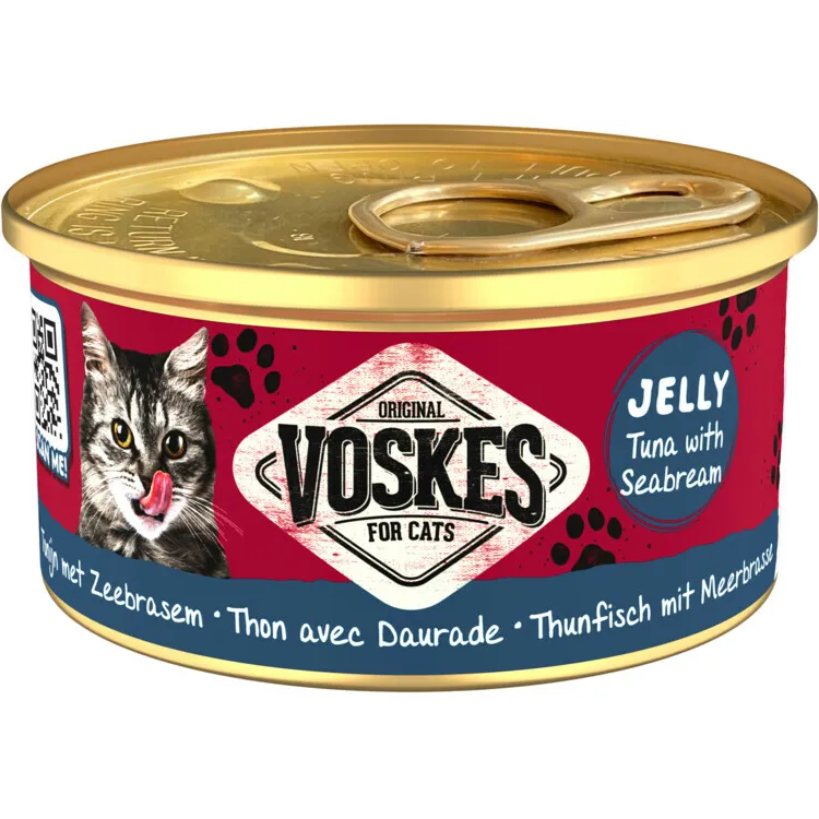 Voskes Jelly tonijn met zeebrasem natvoer kat