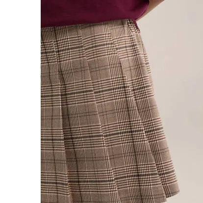 WE Fashion geruite skort beige, foto 6