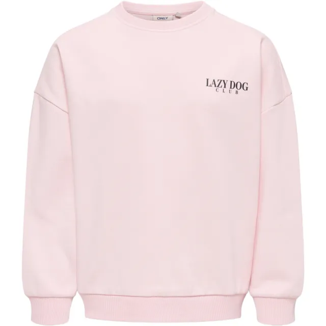 Only KIDS ONLY GIRL oversized gebreide sweater met backprint - lichtroze