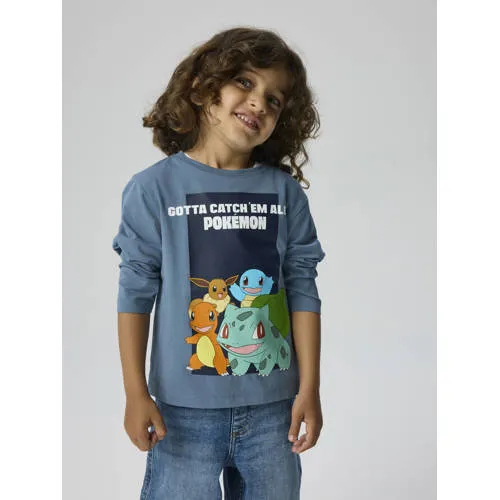 NAME IT MINI Pokémon longsleeve met print blauw, foto 5