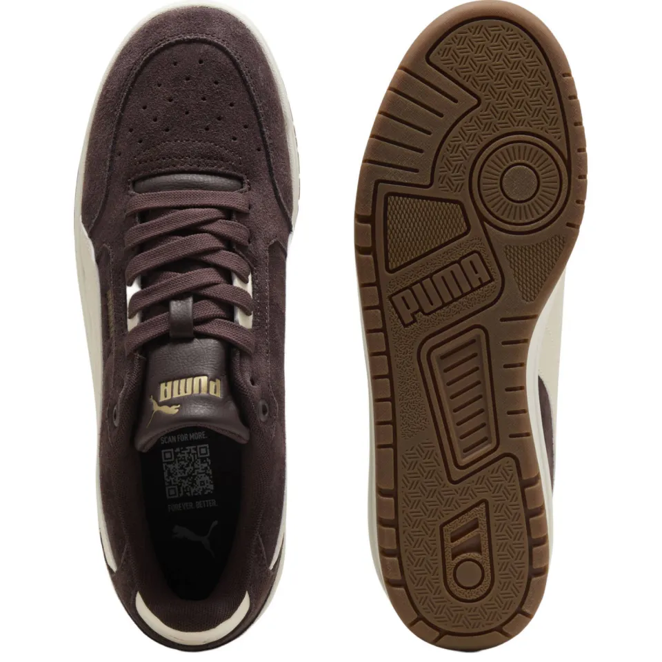 Puma Shuffle Downtown suède sneakers - bruin/wit, foto 3