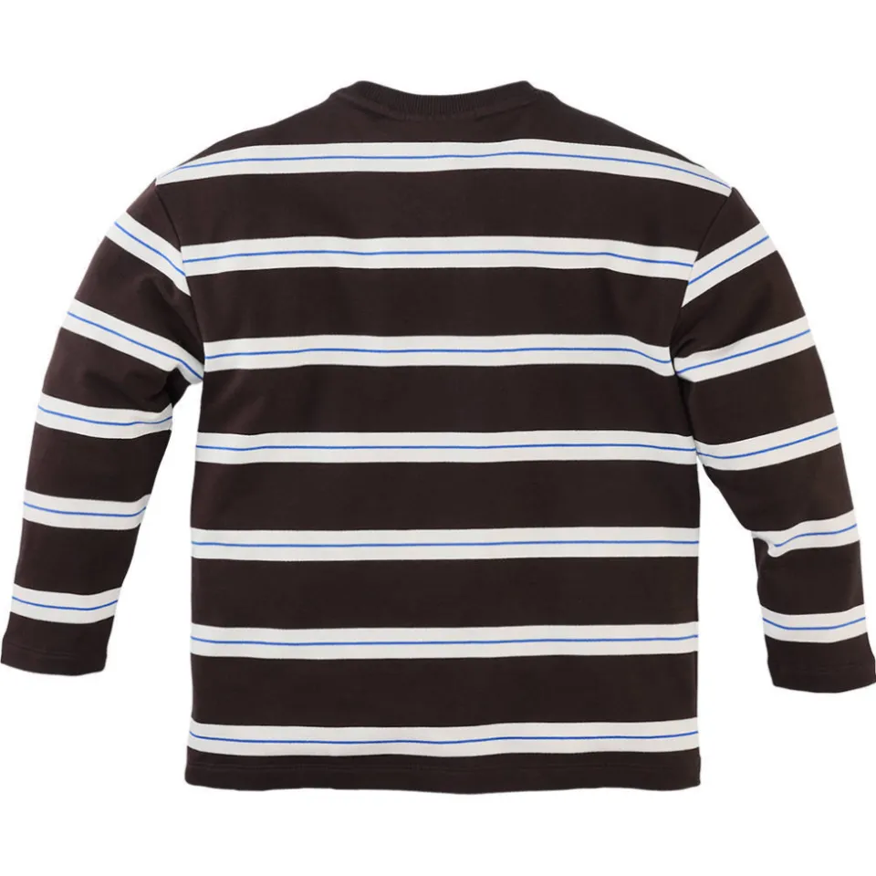 Z8 Benjiro longsleeve donkerbruin donkerbruin/wit/blauw, foto 3