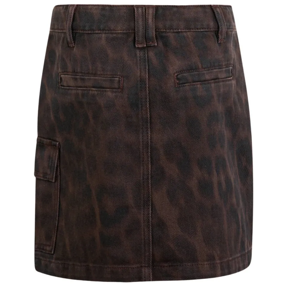 Shoeby mini rok met panterprint bruin, foto 4