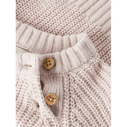 Lil' Atelier BABY katoenen regular fit gebreide trui met borduursels en print - lichtroze, foto 4