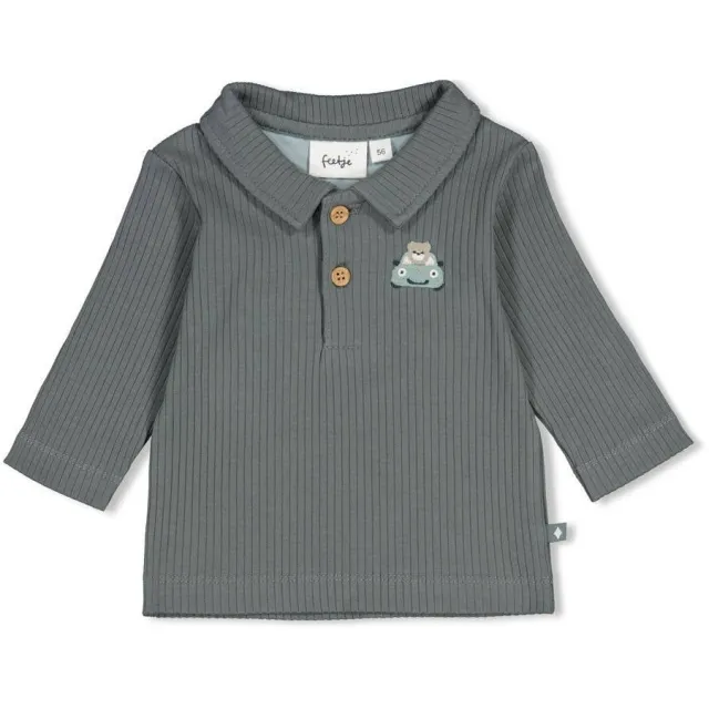 Feetje polo Beep Beep zeegroen/groen