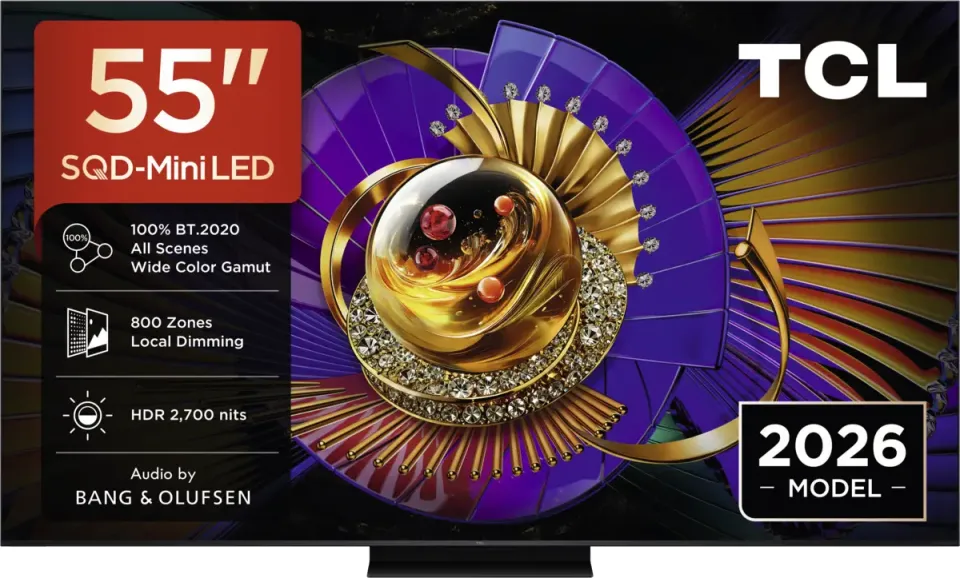 TCL 55MSQLED85L televisie zwart, foto 3