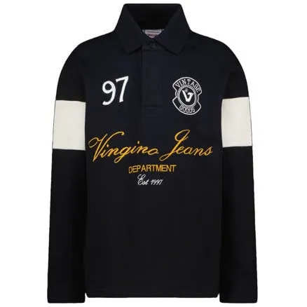 Vingino sweater met print - donkerblauw/wit Meerkleurig