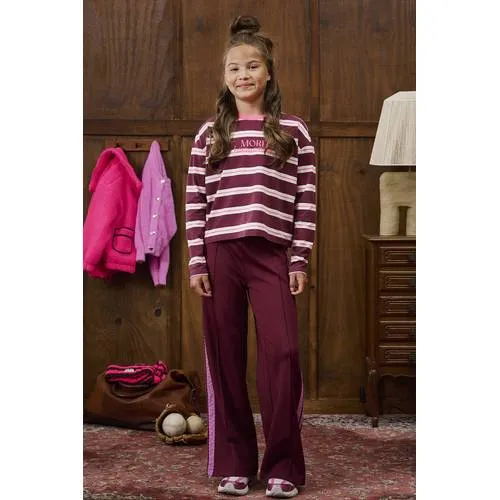 Z8 Talia joggingbroek donkerrood donkerrood/roze, foto 3