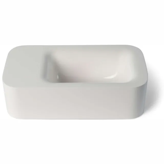 Luca Sanitair Fontein Luca Sanitair Lea 42x22x12 cm Mineral Stone Zonder Kraangat Glans Wit