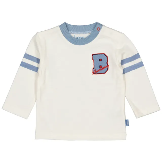 BESS gestreepte longsleeve ecru, foto 2