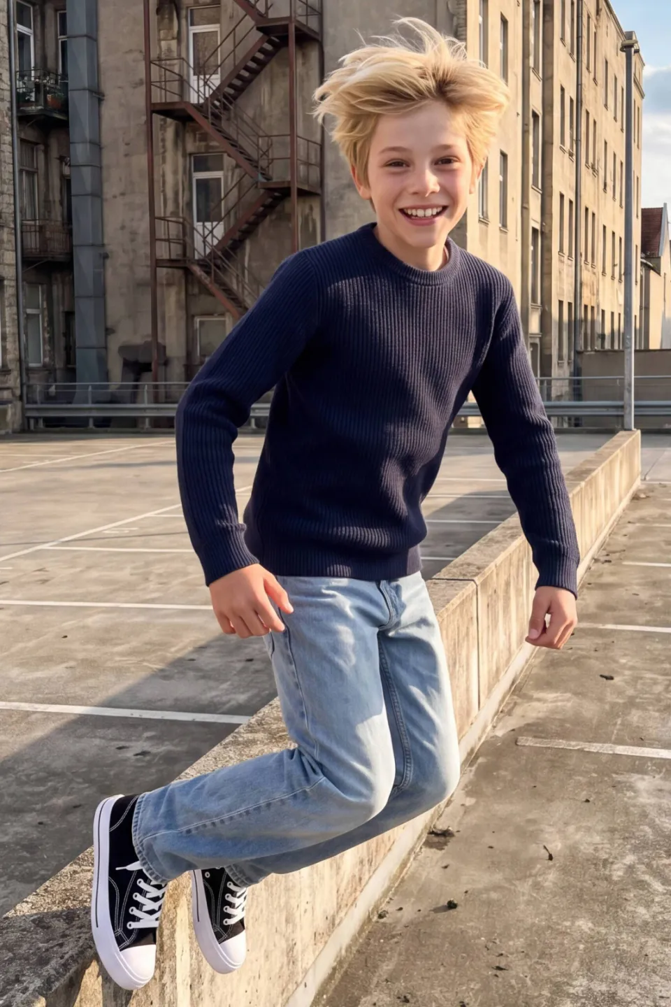 Jack & Jones JUNIOR gebreide trui - donkerblauw, foto 4