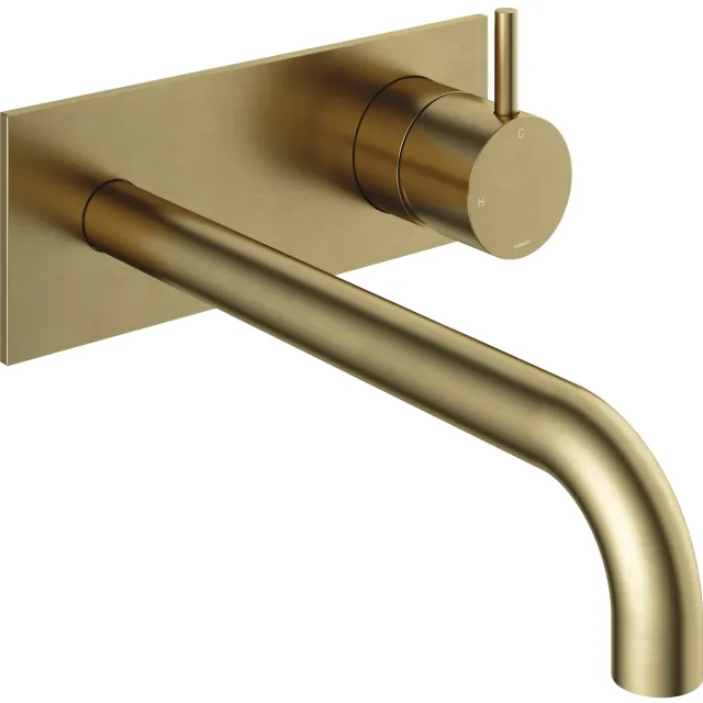 Hotbath Cobber CB106 inbouw wastafelkraan geborsteld messing