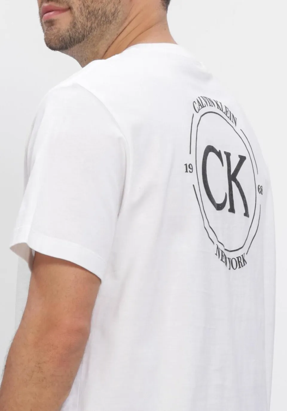 Calvin Klein Heren Polo's & T-shirts 20s April Graphic Seasonal Fashi - Wit, foto 3