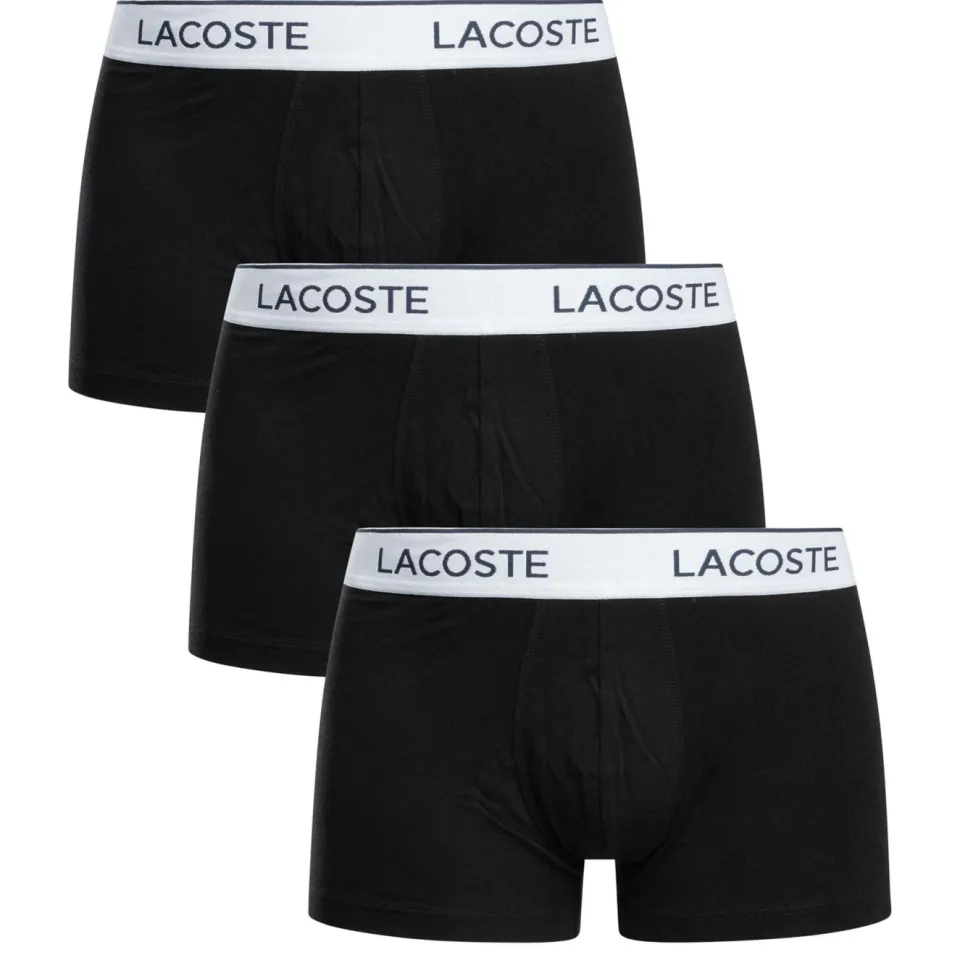 Lacoste Regular fit boxershort in set van 3 Zwart