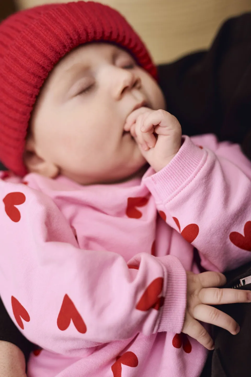Z8 Florence newborn legging hartjes lichtroze/rood, foto 5