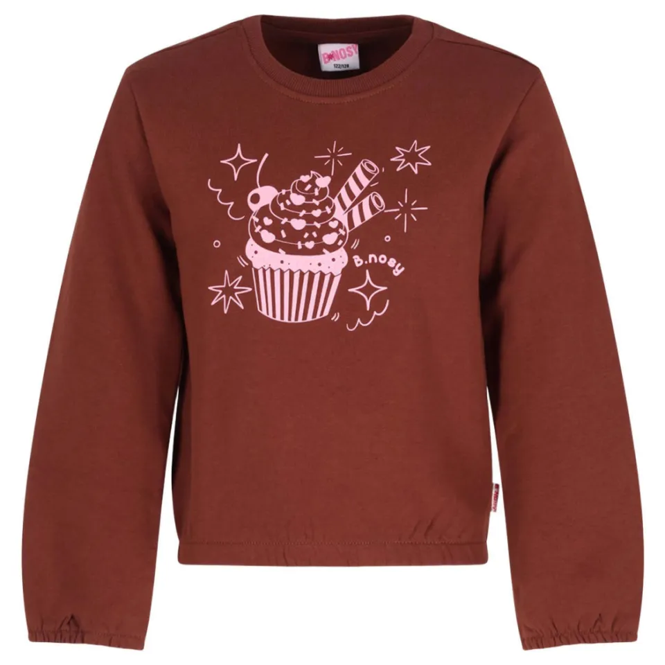 B.Nosy rechtvallende sweater met print - bruin, foto 2