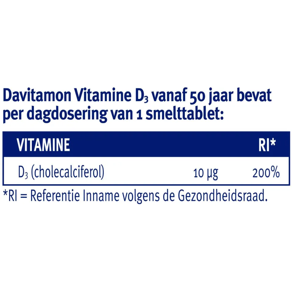 Davitamon Vitamine D3 50+ smelttabletten, foto 5