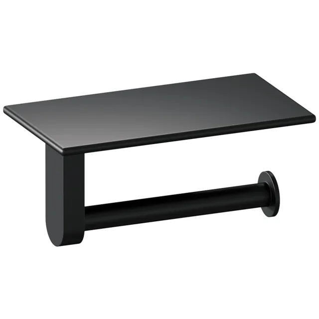 Brauer Toiletrolhouder Brauer Black Edition Met Planchet Mat Zwart