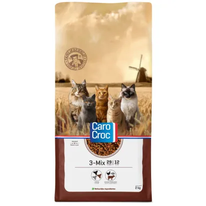 CaroCroc Kattenvoer droog 3-mix 7 kg