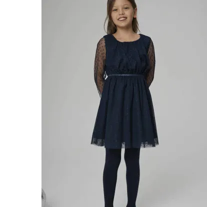 NAME IT semi-transparante jurk donkerblauw, foto 3
