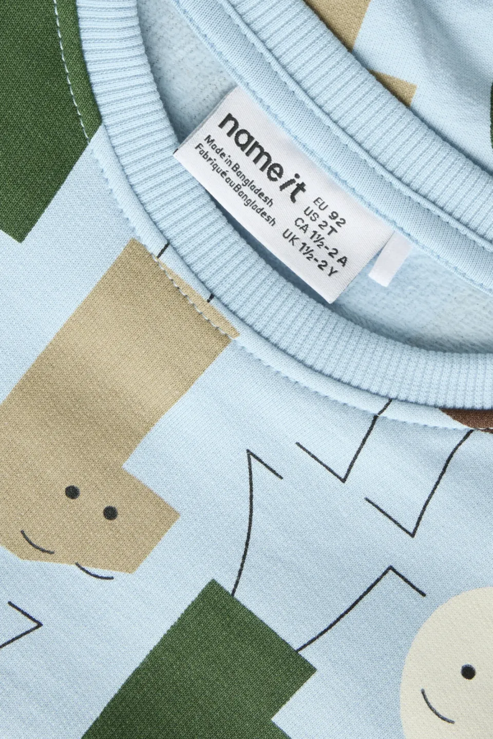 NAME IT MINI sweater met print - blauw/beige/groen, foto 4