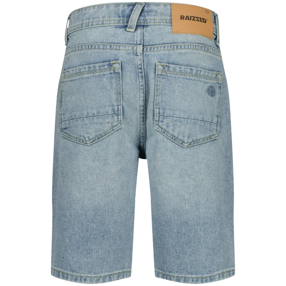 Raizzed jeansshort regular waist lichtblauw light blue stone, foto 3