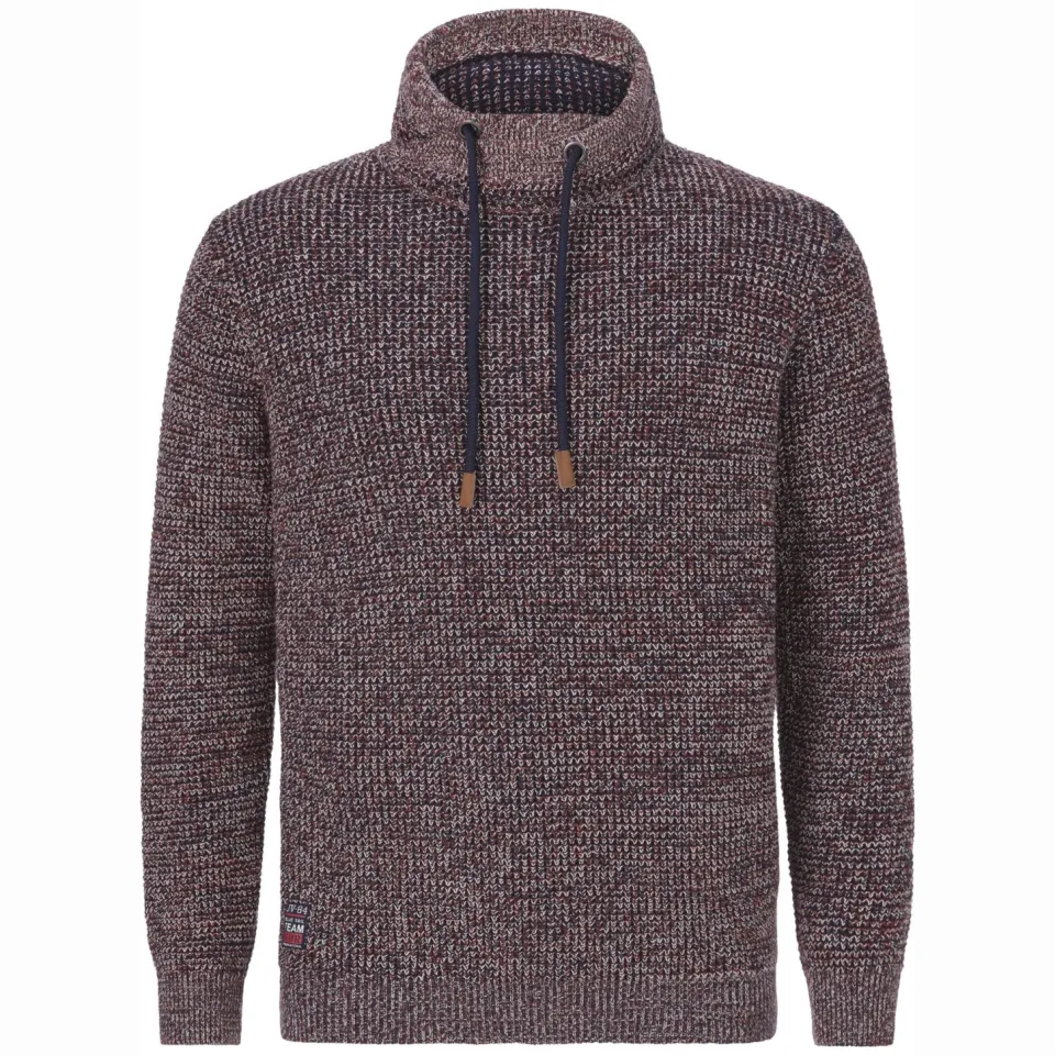 Jan Vanderstorm +FIT Collectie gebreide trui LARNO donkerrood, foto 2