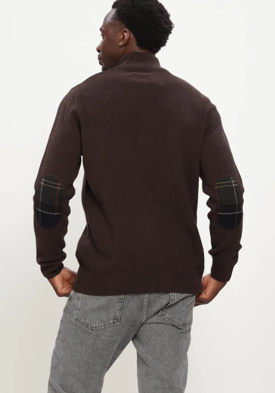 Barbour Heren Truien & Vesten Holden Half Zip Knitted Jumper Knitwear - Bruin, foto 4