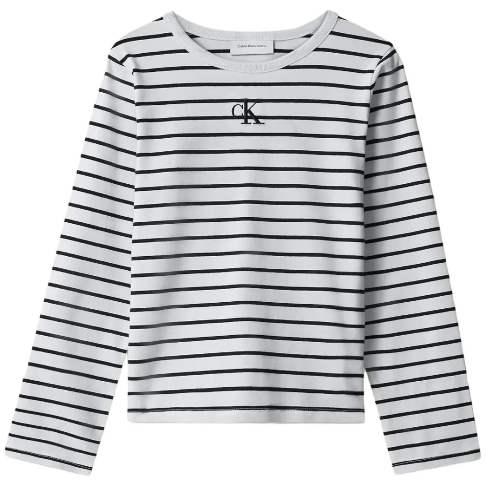 Calvin Klein gestreepte longsleeve wit/zwart, foto 3