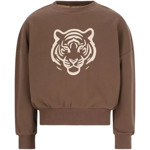 Like Flo Young boxy sweater met print - donkerbruin, foto 2