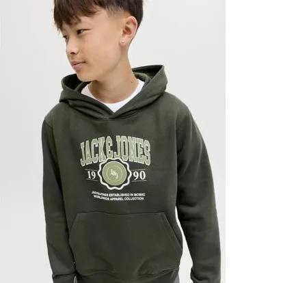 Jack & Jones JUNIOR hoodie donkergroen, foto 5