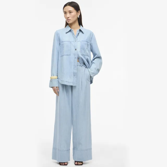 Rouge Edit Roufrancie Mae Rw Wf F/L Trouser/1 wide leg jeans light blue denim