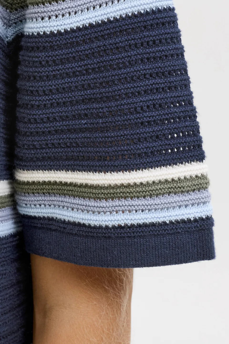 Jack & Jones JUNIOR gestreepte polo donkerblauw gebreid donkerblauw/blauw/groen, foto 7