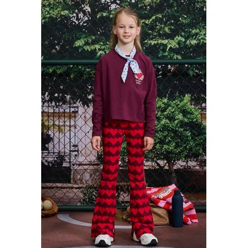 Z8 Esther flared broek donkerrood donkerrood/rood, foto 3