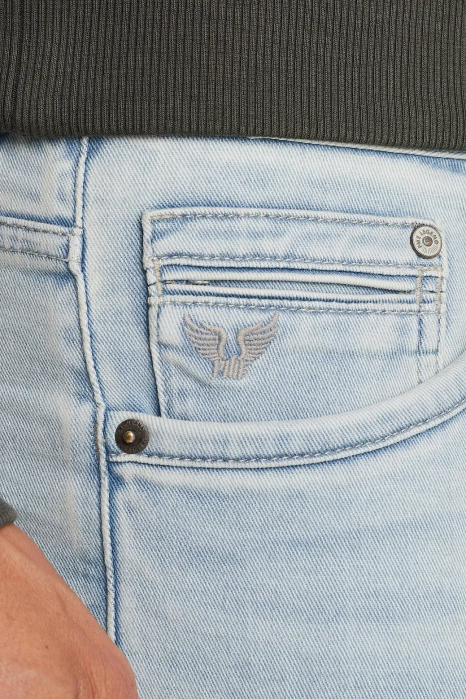 PME Legend TAILWHEEL slim fit jeans light blue denim, foto 7