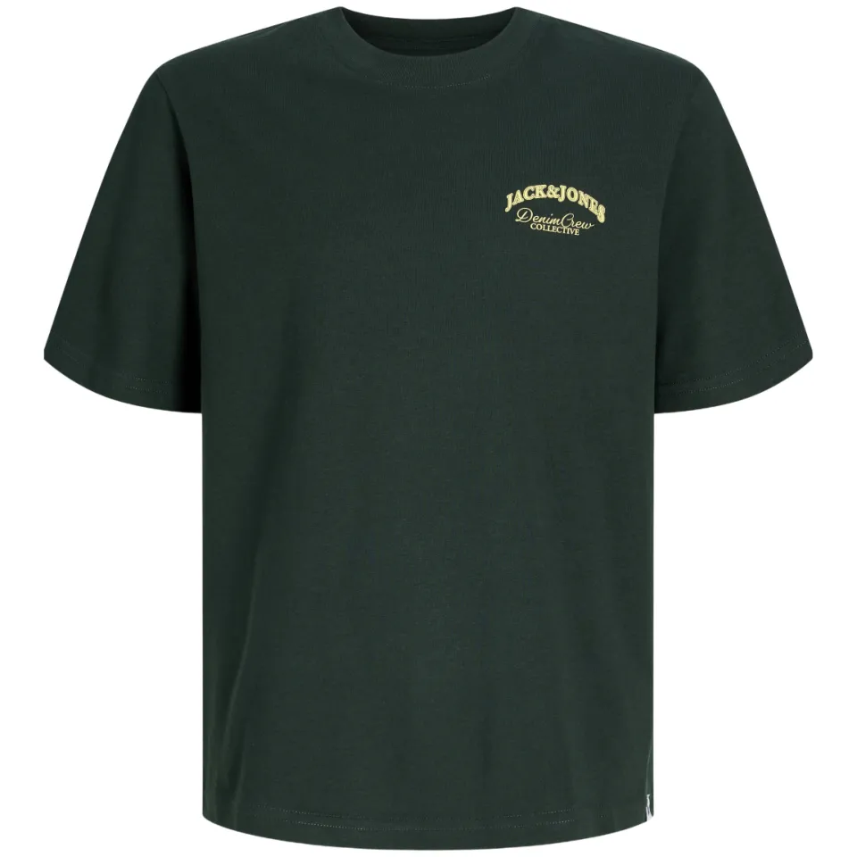 Jack & Jones rechtvallend t-shirt met backprint donkergroen, foto 2