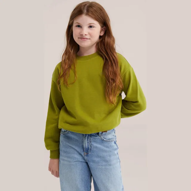 WE Fashion sweater - olijfgroen